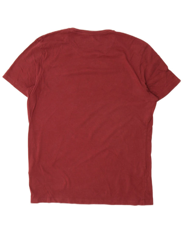 Мужская футболка с рисунком Jack & Jones Top XL Темно-бордовый хлопок