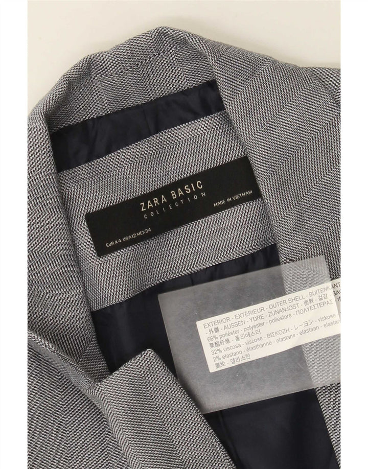 Женский пиджак на 1 пуговице Zara EU 44 XL, серый полиэстер