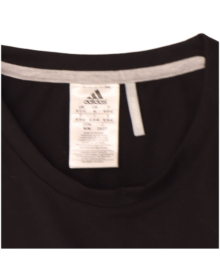 Женская футболка Adidas Climalite Top UK 12/14, средний черный полиэстер