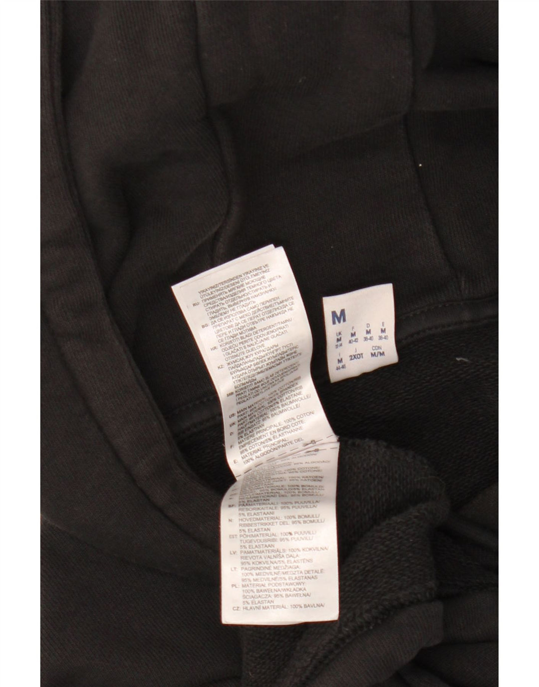 Женский укороченный джемпер с капюшоном REEBOK UK 12/14, средний черный хлопок