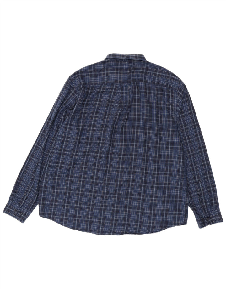 Мужская рубашка James Pringle 2XL темно-синяя клетка из полиэстера