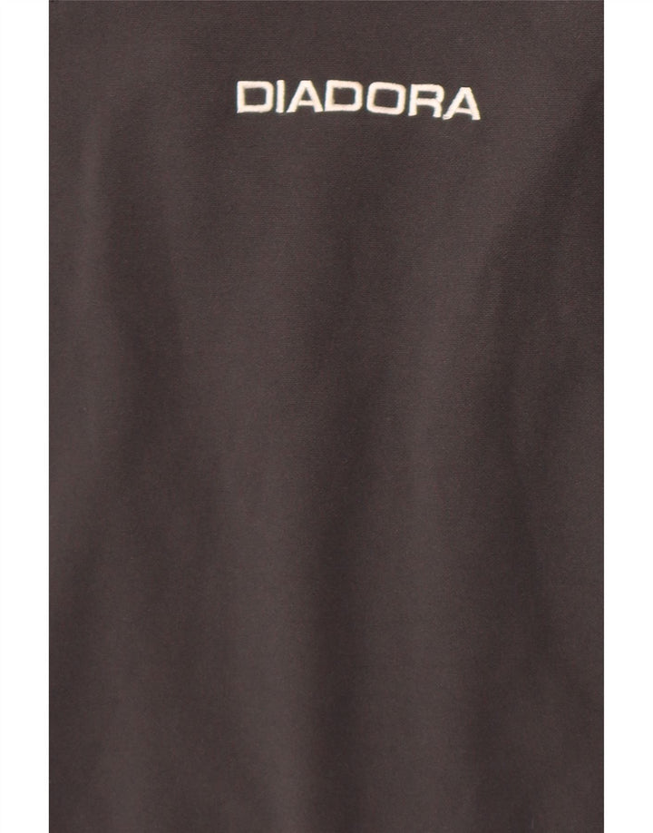 Мужской спортивный костюм Diadora, верхняя куртка, средний серый полиэстер с цветными блоками
