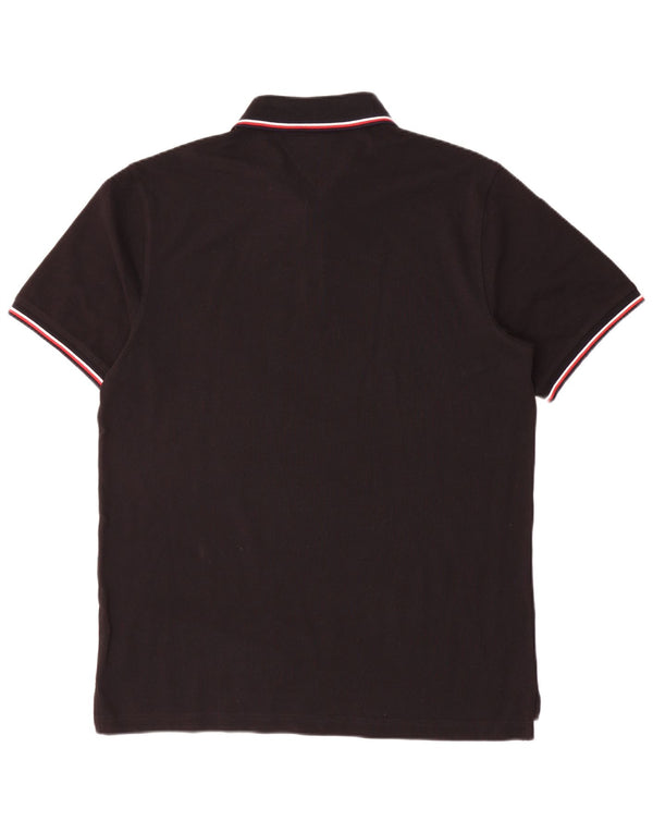 Tommy Hilfiger Мужская рубашка-поло приталенного кроя 2XL, хлопок в черную полоску