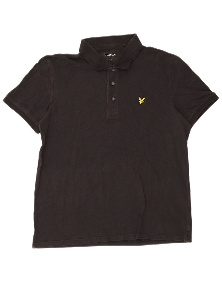 Мужская рубашка-поло Lyle & Scott, большой черный хлопок