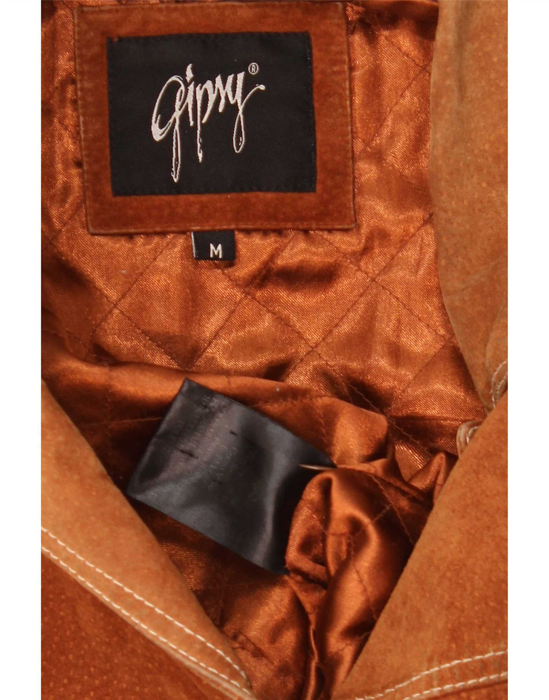Женская замшевая куртка Gipsy UK 14 средний коричневый кожаный