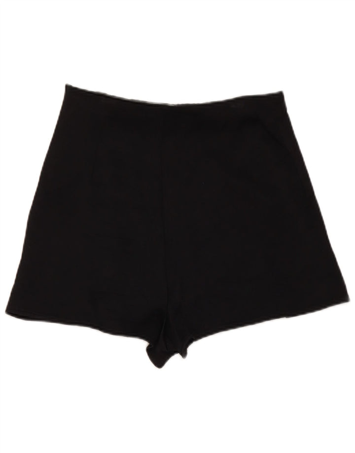 Женские шорты Zara UK 10, маленькие черные из вискозы