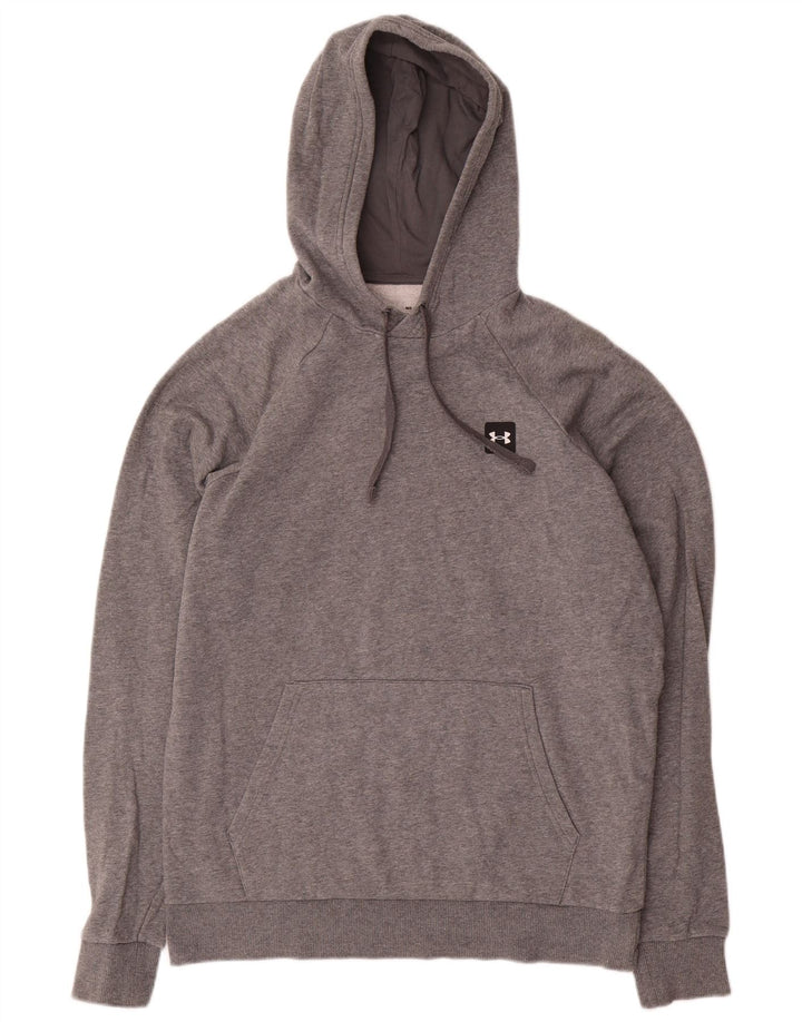 Мужской джемпер с капюшоном Under Armour Cold Gear, хлопок среднего серого цвета