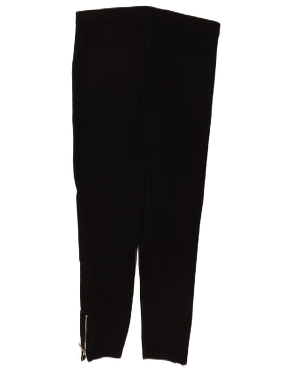 Topshop Женские укороченные брюки скинни UK 12 Medium W30 L25 Черные вискозы