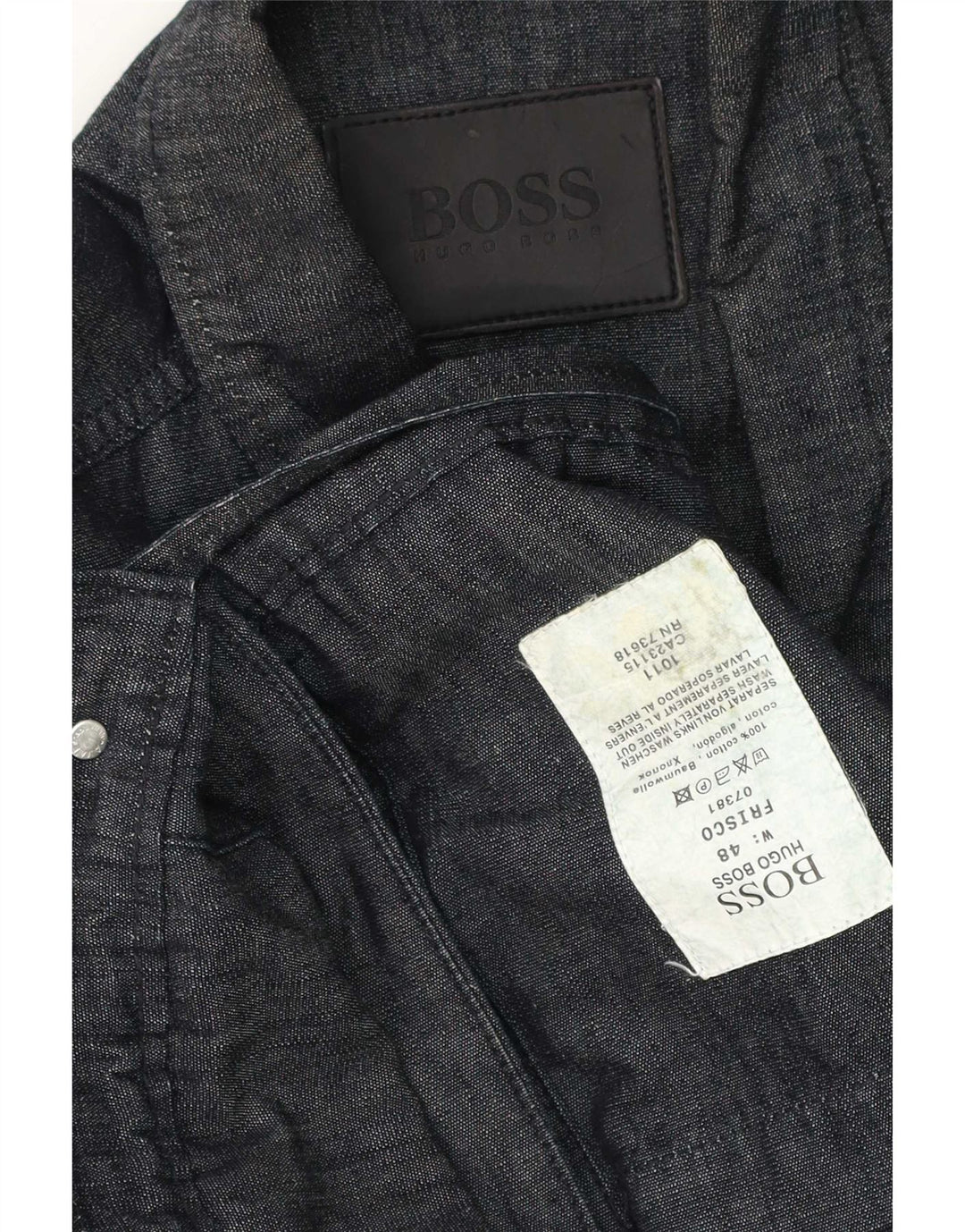 Мужская куртка Hugo Boss IT 48 Medium Navy Blue Cotton