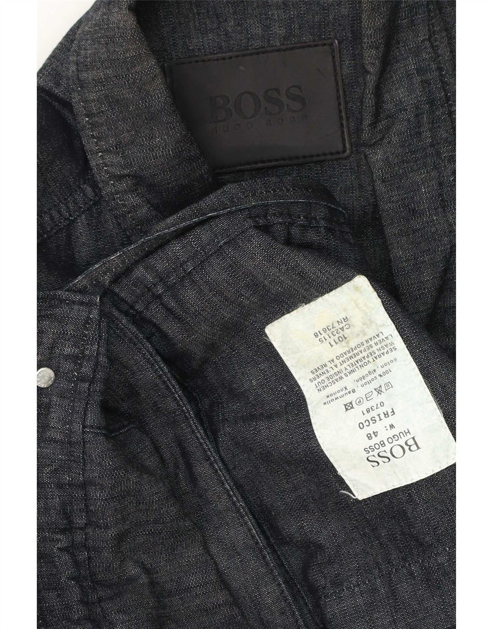 Мужская куртка Hugo Boss IT 48 Medium Navy Blue Cotton