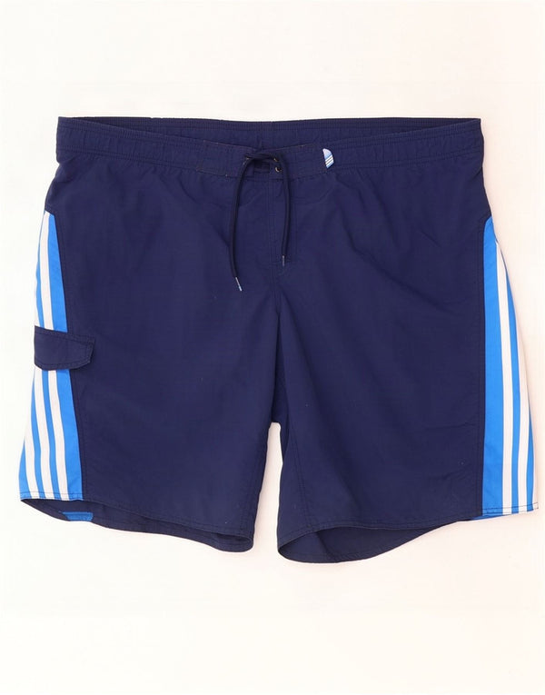 Мужские шорты для плавания Adidas XL, темно-синие, нейлон с цветными блоками