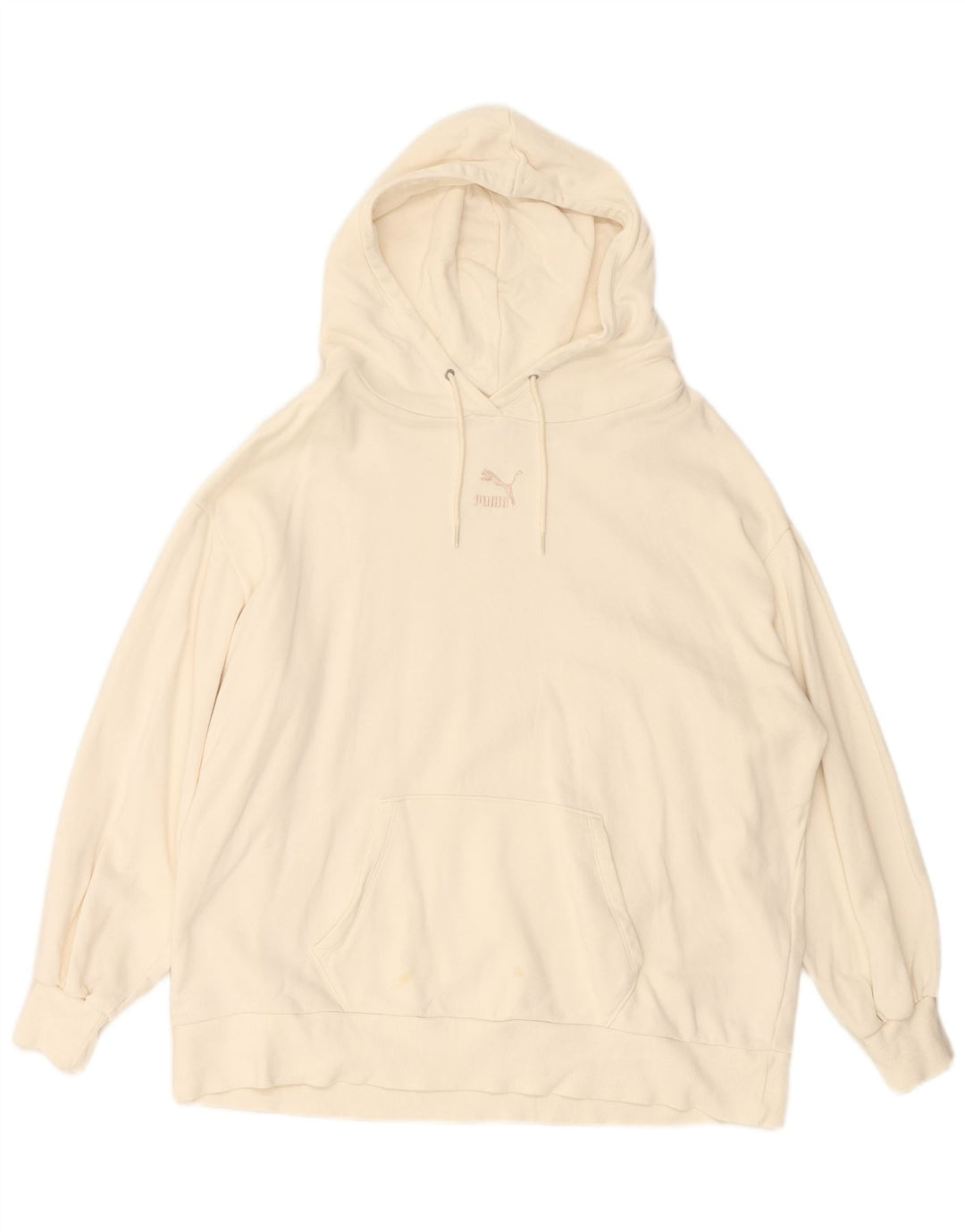 Женский джемпер с капюшоном PUMA Oversized UK 14, средний белый хлопок