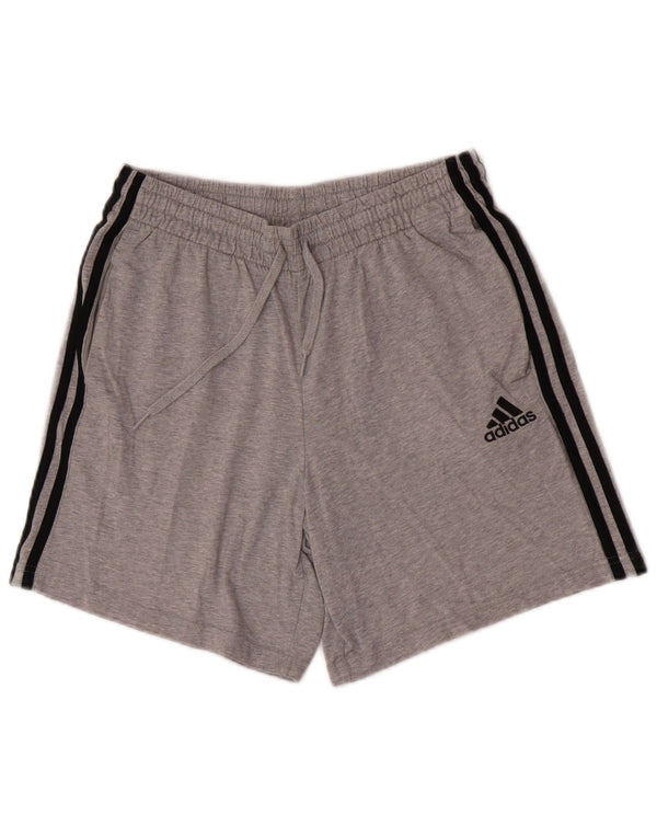 Мужские спортивные шорты Adidas среднего серого цвета, хлопок