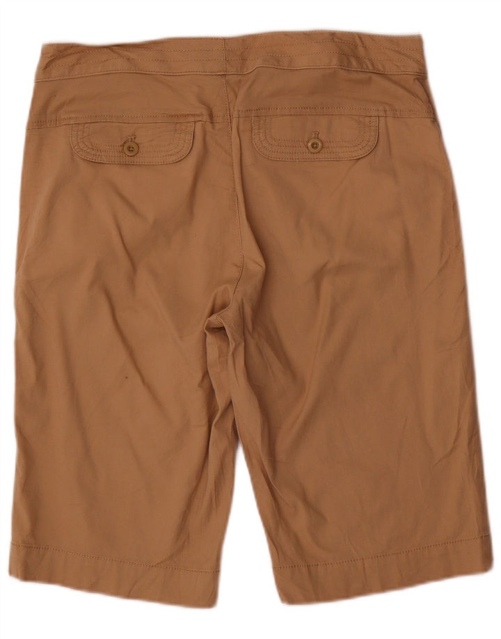 IZOD Женские шорты-бермуды US 8 Medium W32 Коричневые хлопковые