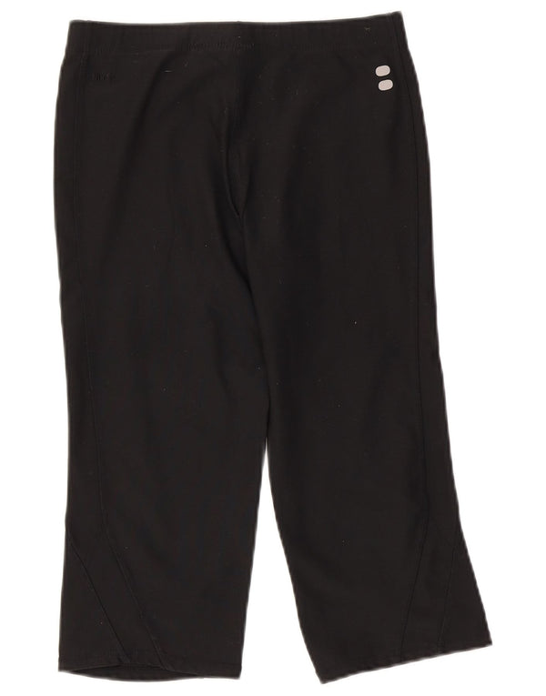 Nike Womens Capri Leggings UK 10/12 Medium Black Polyester