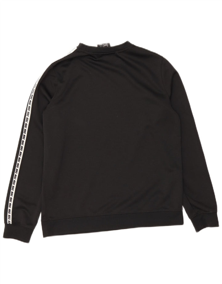 Джемпер с рисунком Nike для мальчиков 13–14 лет, XL, черный полиэстер