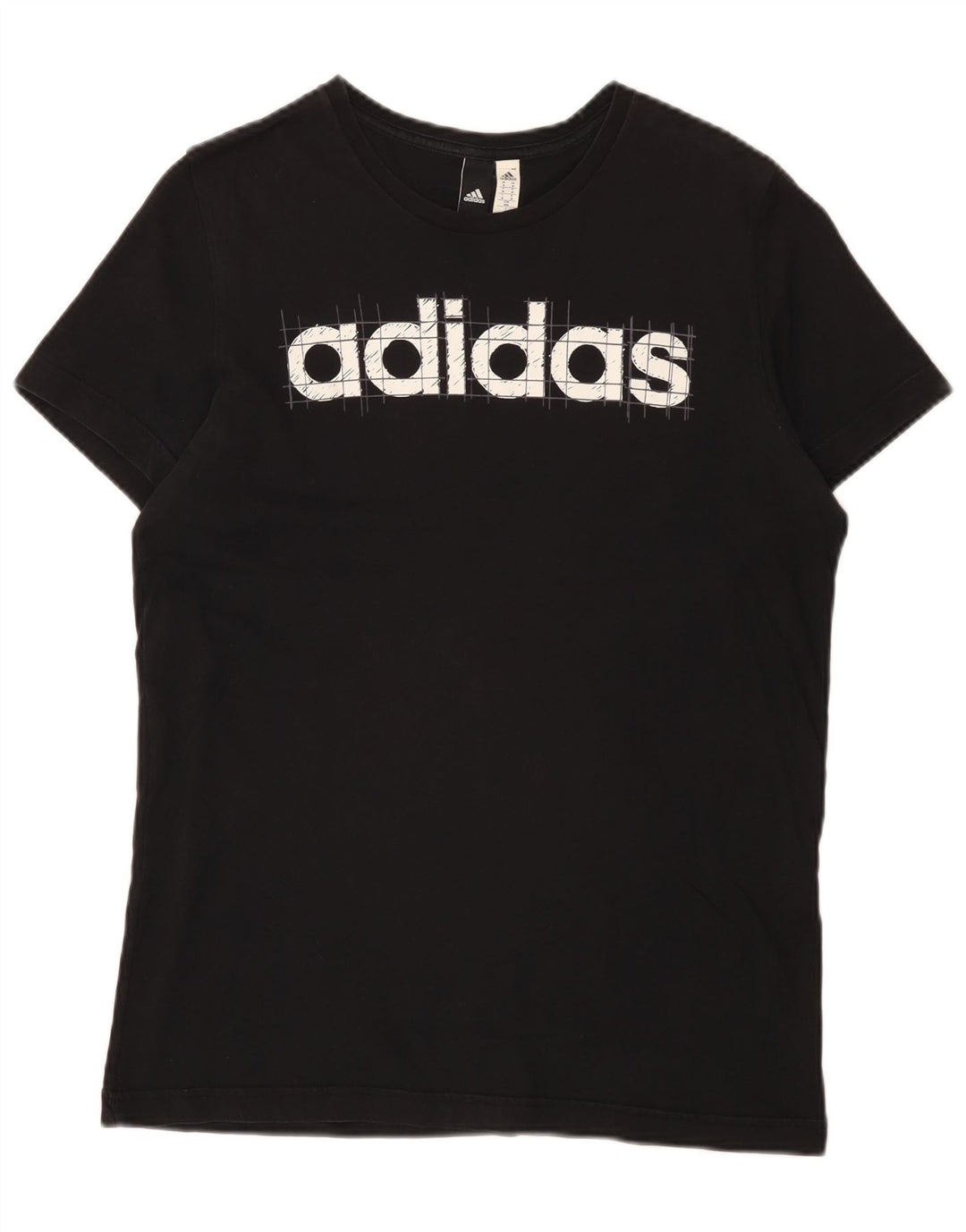 Мужская футболка с рисунком Adidas Top Medium Black Cotton