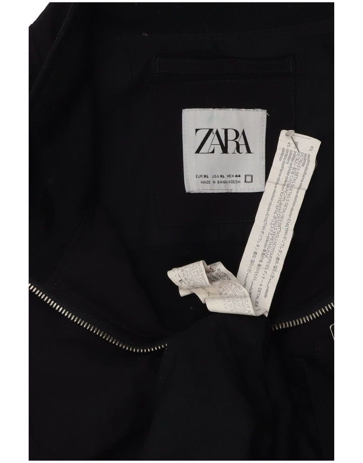 Мужская куртка-бомбер Zara UK 42 XL, черный полиэстер