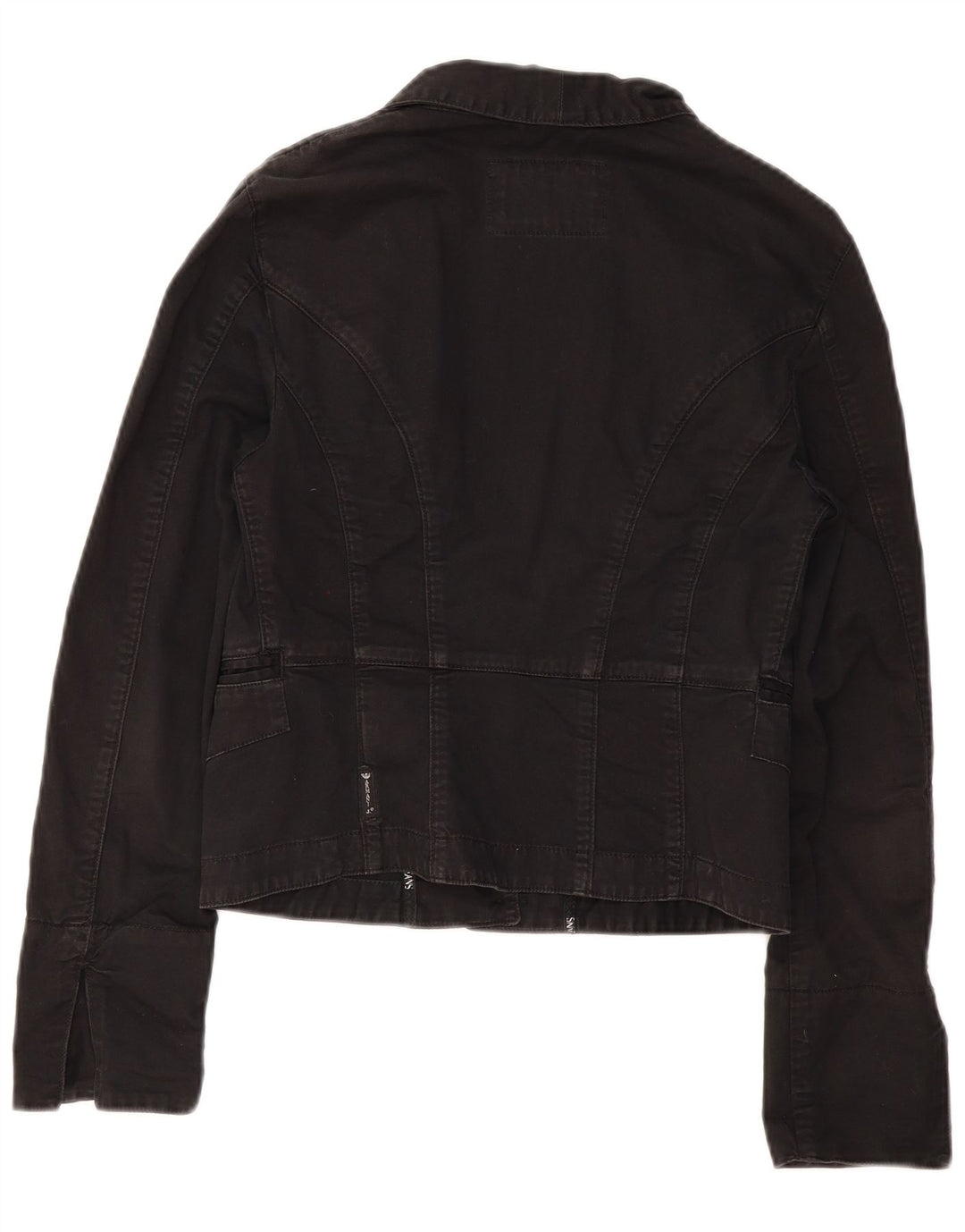 Armani Jeans Женский укороченный пиджак на 3 пуговицах IT 44 Средний черный хлопок