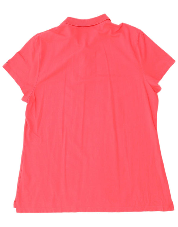 Женская рубашка-поло с рисунком TOMMY HILFIGER UK 20 2XL, красный хлопок