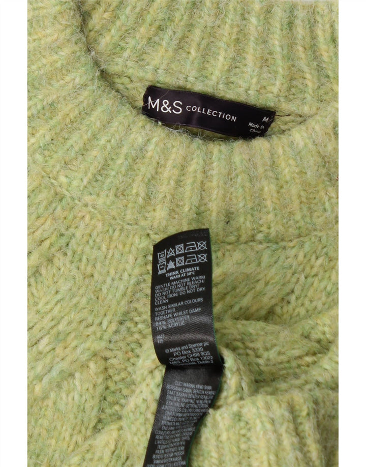 Женский джемпер с круглым вырезом Marks & Spencer UK 14, средний зеленый