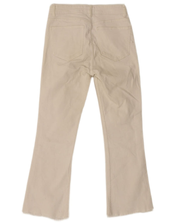 Женские расклешенные джинсы Zara EU 38, маленькие W28 L26, белый хлопок
