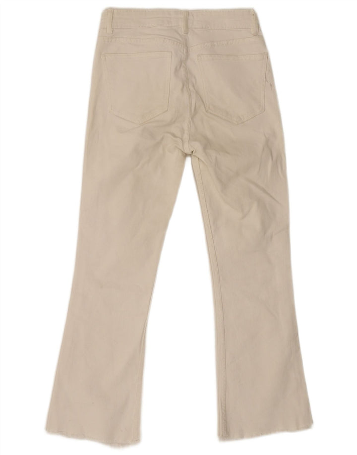 Женские расклешенные джинсы Zara EU 38, маленькие W28 L26, белый хлопок