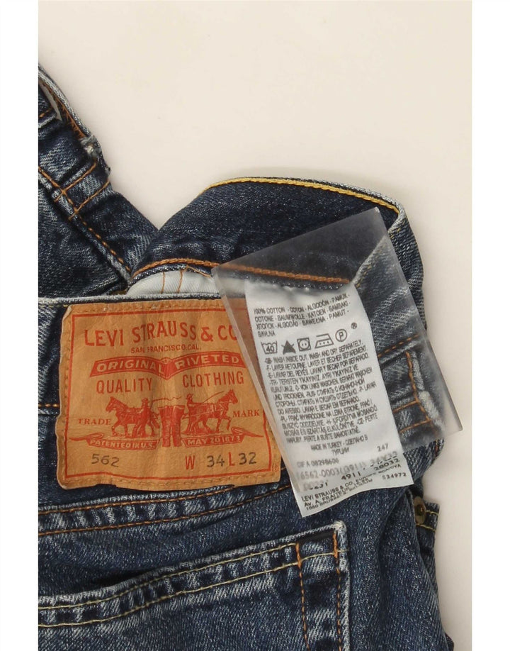 Мужские прямые джинсы Levi's 562 W34 L32 синие, хлопок