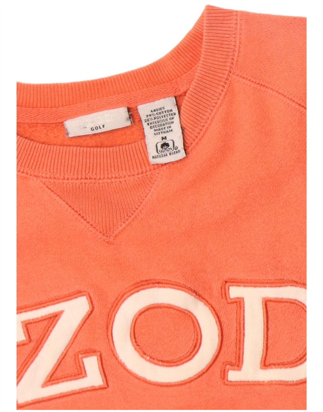 Женский свитер с рисунком Izod UK 14, хлопковый средний оранжевый цвет