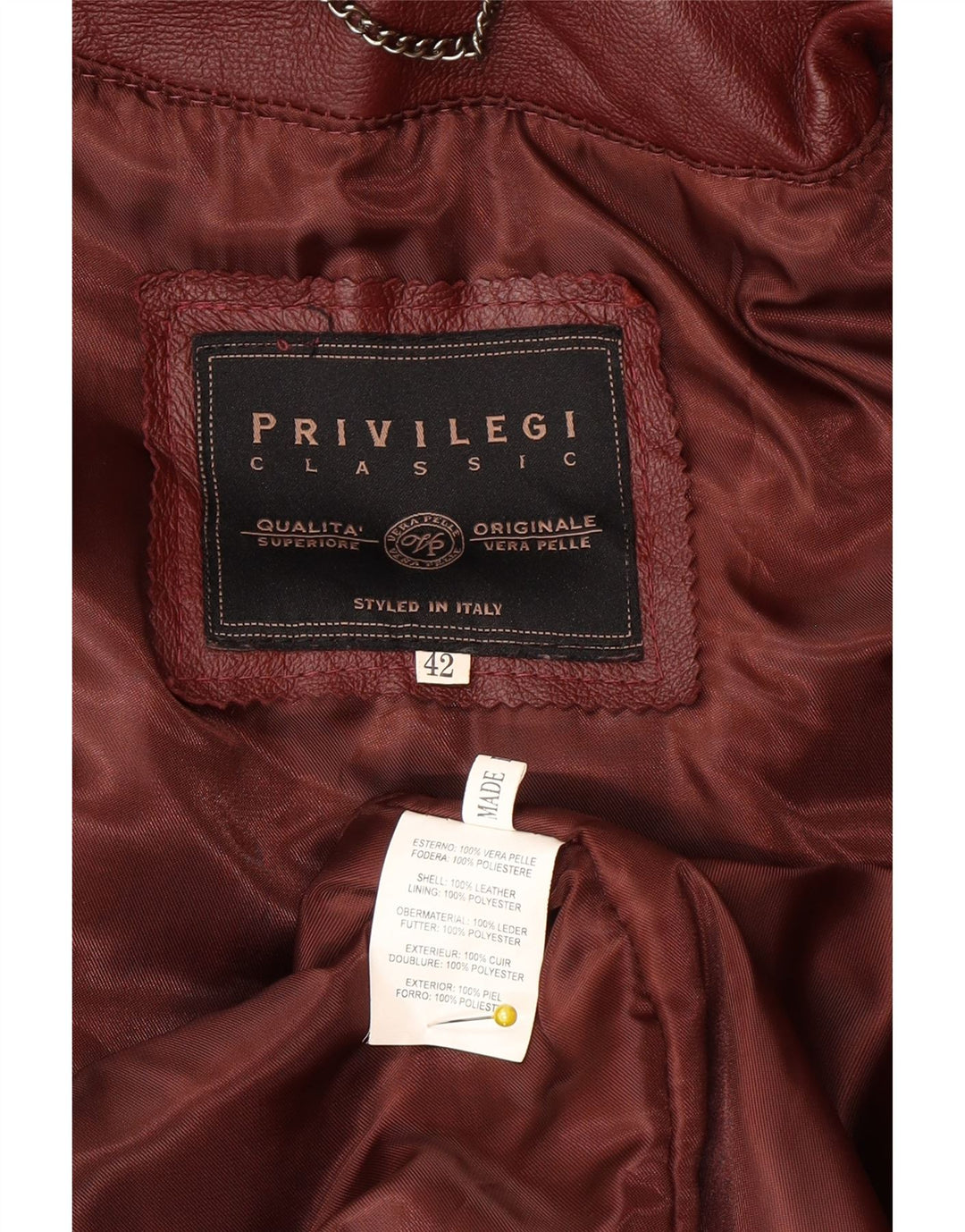 Privilegi Женское пальто оверсайз с капюшоном IT 42 Medium Burgundy