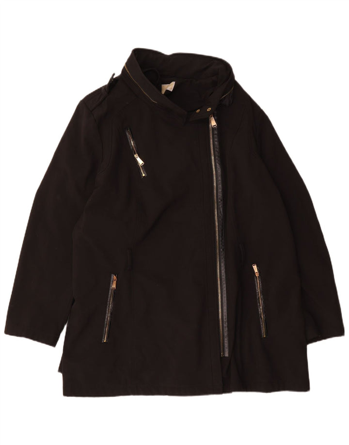 Женская куртка в стиле милитари Michael Kors Oversized UK 20 2XL, черный полиэстер