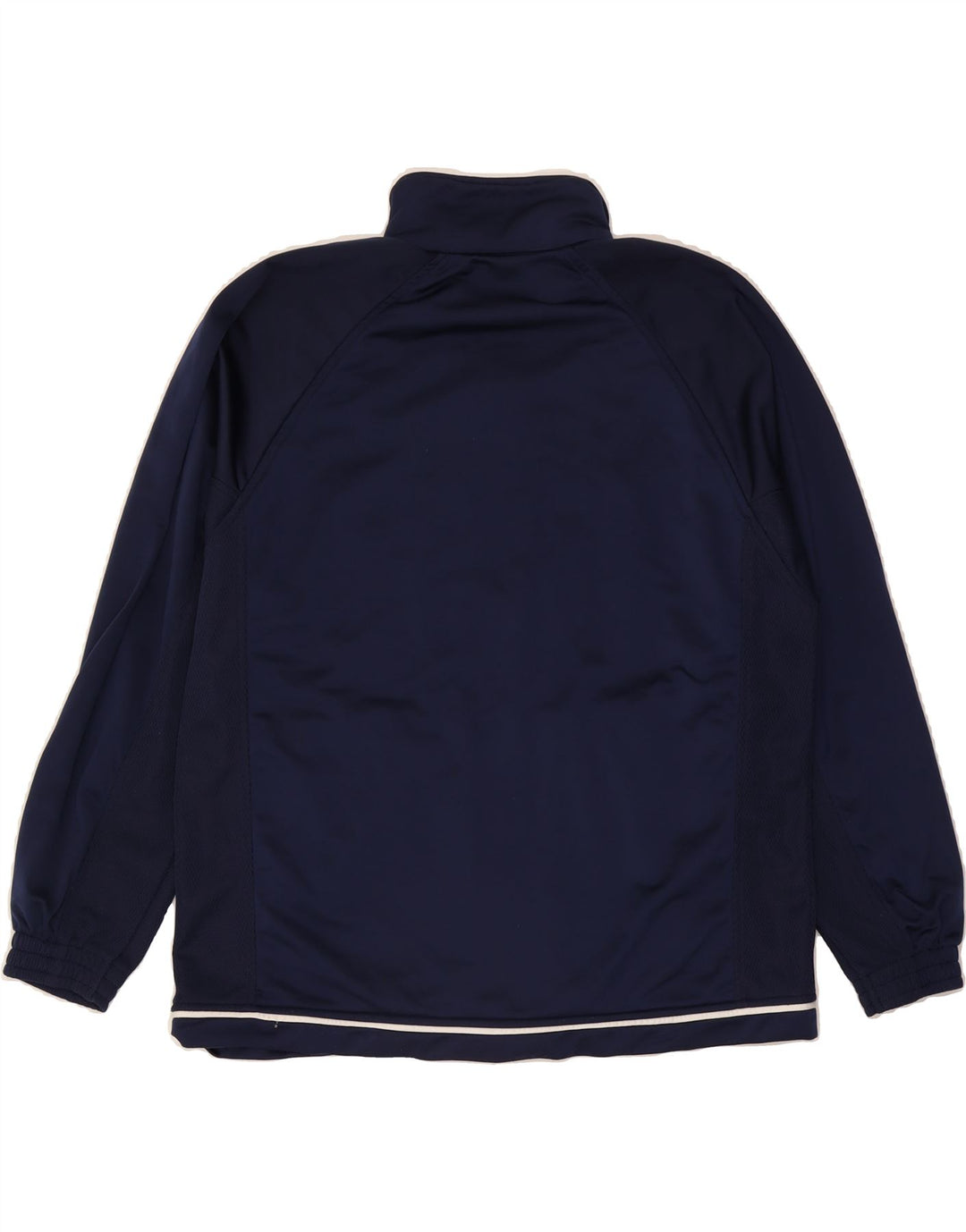 ASICS Mens Loose Fit Tracksuit Top Jacket Small Navy Blue Polyester Vintage Asics and Second-Hand Asics from Messina Hembry 