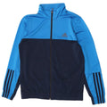 Спортивный костюм Adidas для мальчиков, верхняя куртка 13-14 лет, синяя с цветными блоками