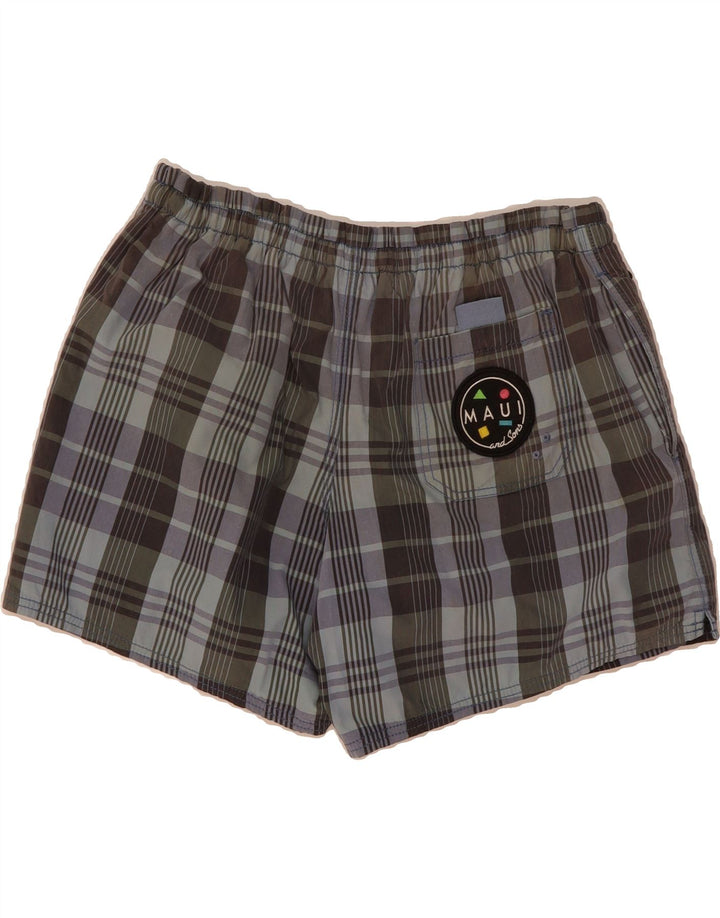 MAUI AND SONS Mens Swimming Shorts Large  Multicoloured Check Cotton Vintage Maui and Sons and Second-Hand Maui and Sons from Messina Hembry 