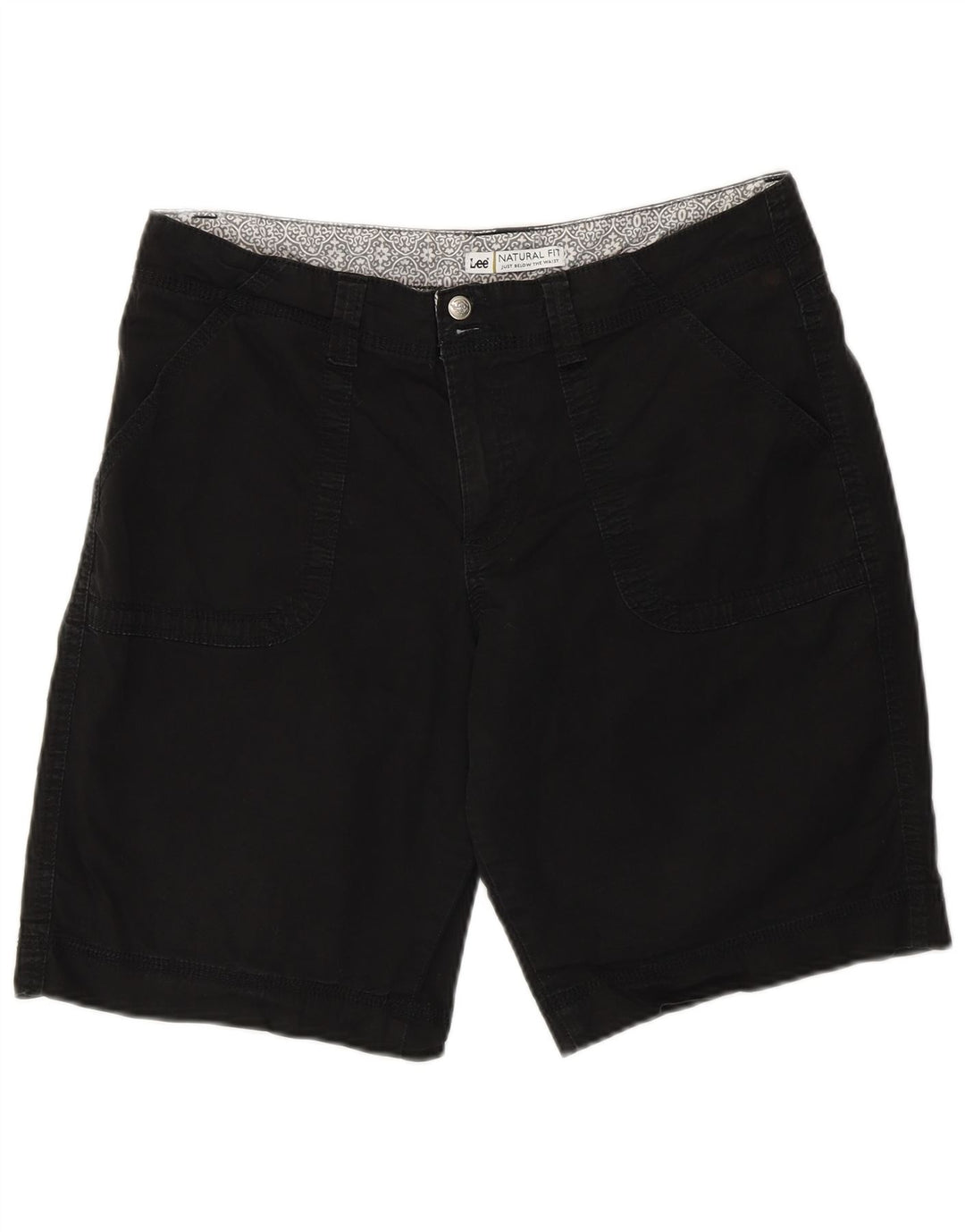 Женские шорты чинос Lee натурального кроя, размер США 12, большой размер W34, черный хлопок