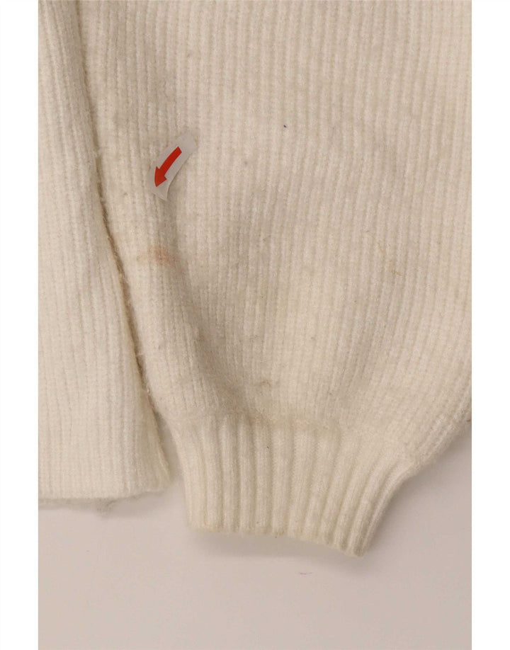Женский кардиган Zara UK 12, средний белый вискоза