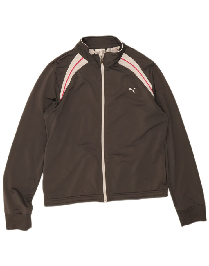 Женский спортивный костюм Puma UK 14, большой серый полиэстер с цветными блоками