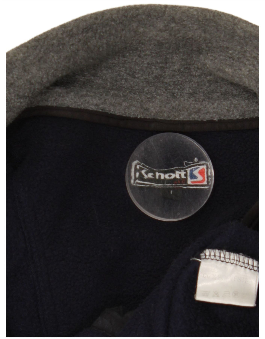 Мужская флисовая куртка SCHOTT UK 40, большая темно-синяя, полиэстер