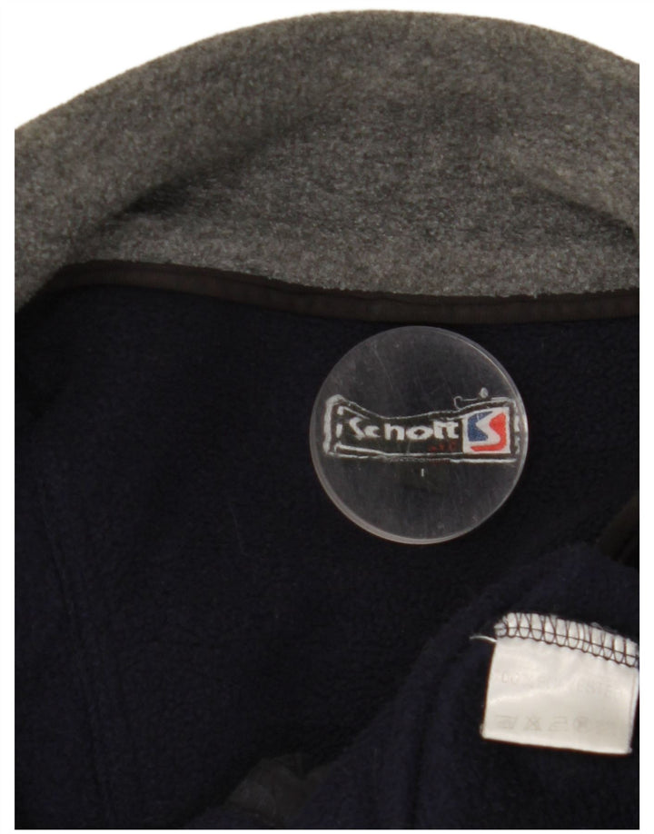 Мужская флисовая куртка SCHOTT UK 40, большая темно-синяя, полиэстер