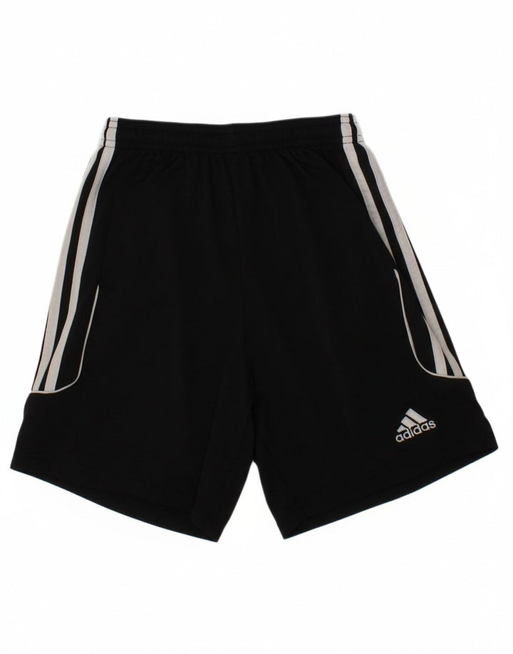 ADIDAS Boys Climalite Sport Shorts 11-12 Years  Black Polyester