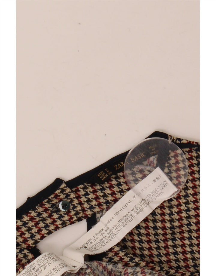 Женская блузка с рукавом 3/4 ZARA, Великобритания, 10 маленьких разноцветных узоров «гусиные лапки»