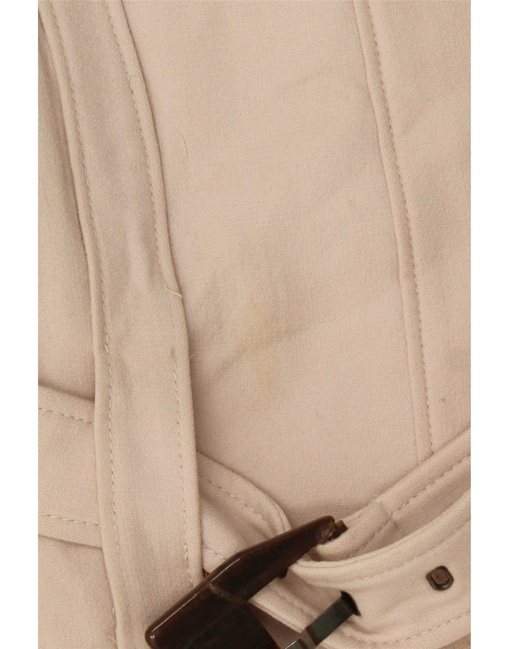 Женское пальто Zara UK 12, средний цвет, бежевый, шерсть