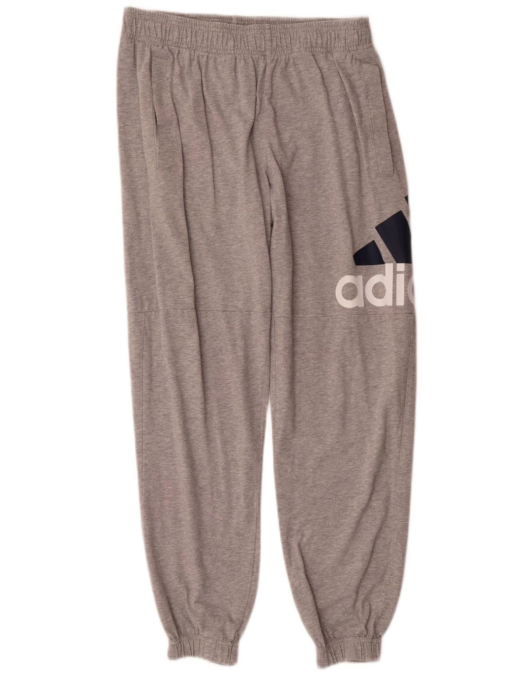 ADIDAS Mens Graphic Tracksuit Trousers Joggers Medium  Grey Cotton