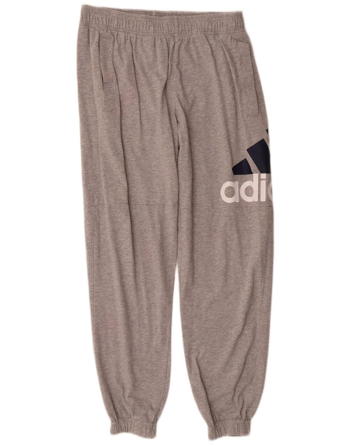 ADIDAS Mens Graphic Tracksuit Trousers Joggers Medium  Grey Cotton