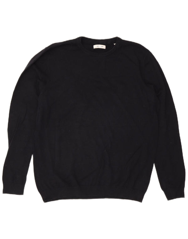 Мужской джемпер с круглым вырезом Jack & Jones, XL, темно-синий, хлопок