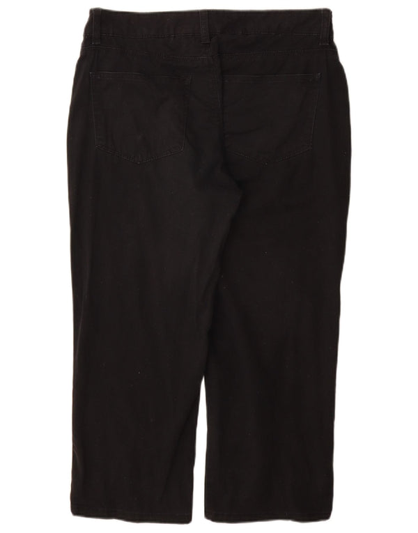 LEE Womens Classic Fit Capri Trousers W32 L22 Black