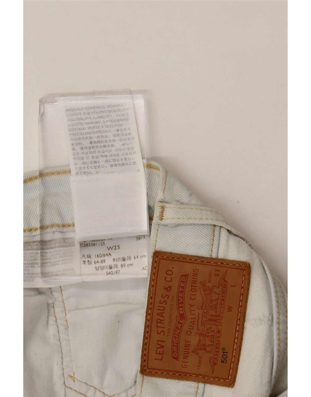 Женские джинсовые шорты Levi's 501 W25 XS, синие, хлопок