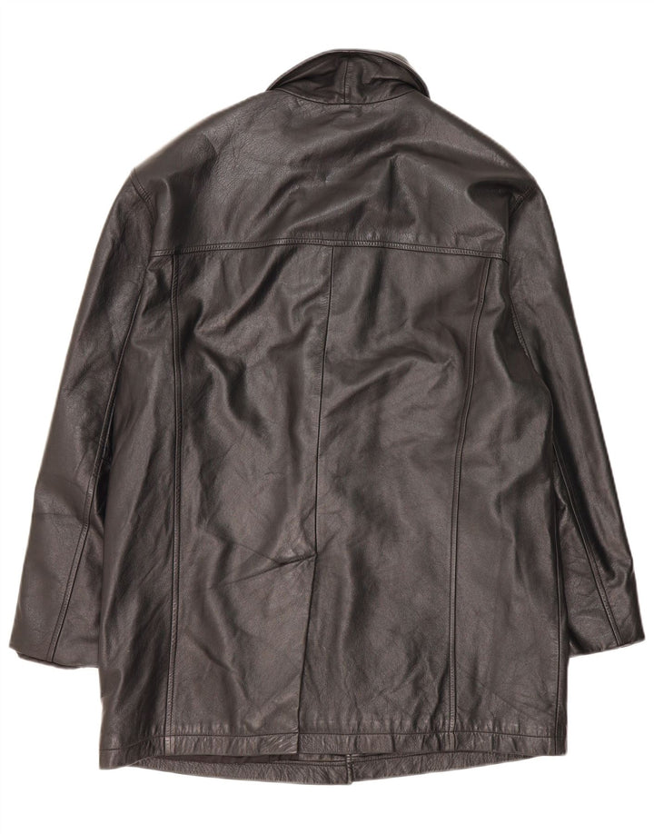 Orfatti Мужское кожаное пальто IT 52 XL Черное кожаное