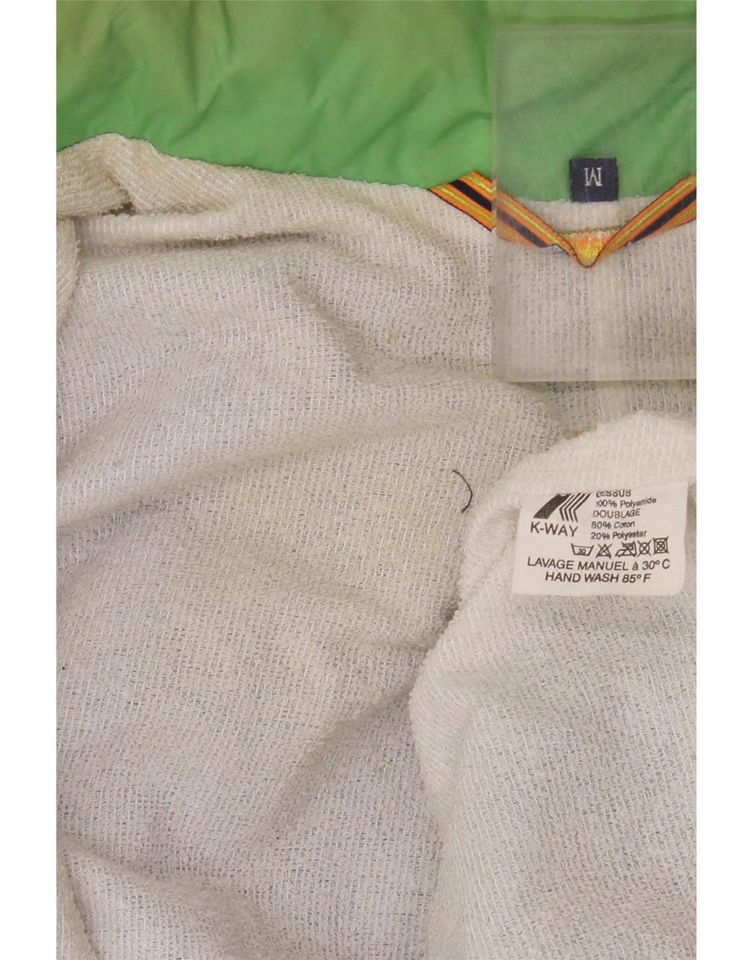 Мужская ветровка K-WAY UK 38, средний фиолетовый полиамид с цветными блоками