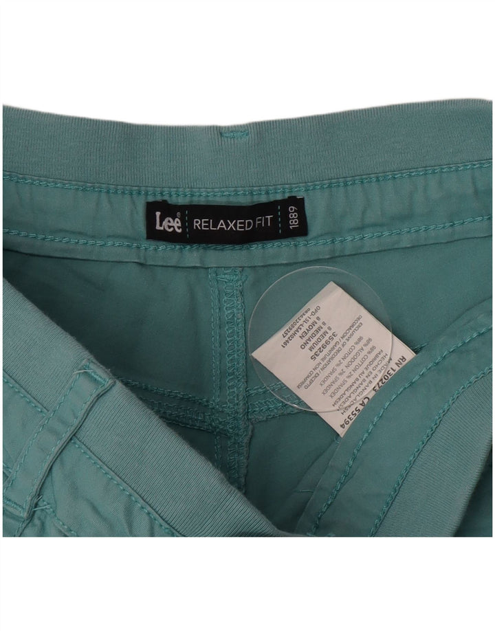 Женские шорты карго свободного покроя Lee US 8 Medium W30 Бирюзовые хлопковые